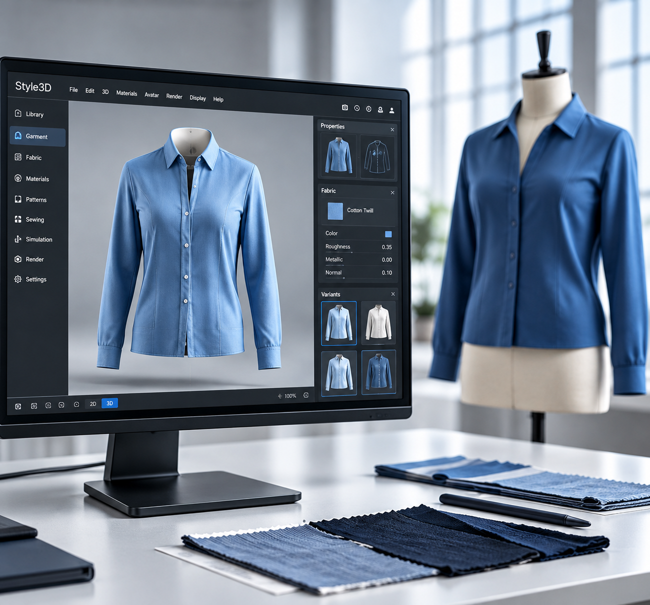 Digital garment design workstation