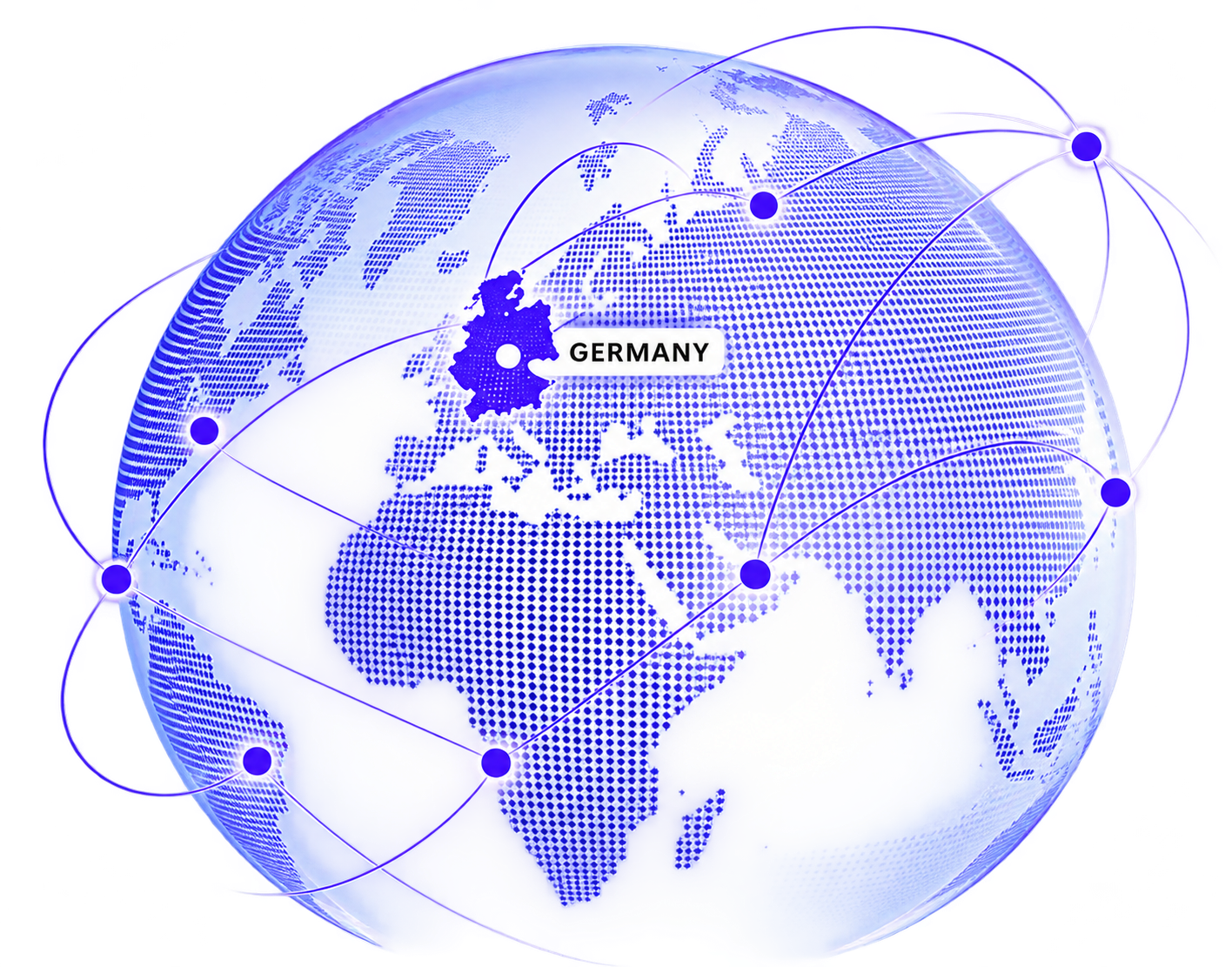 Global technology network globe