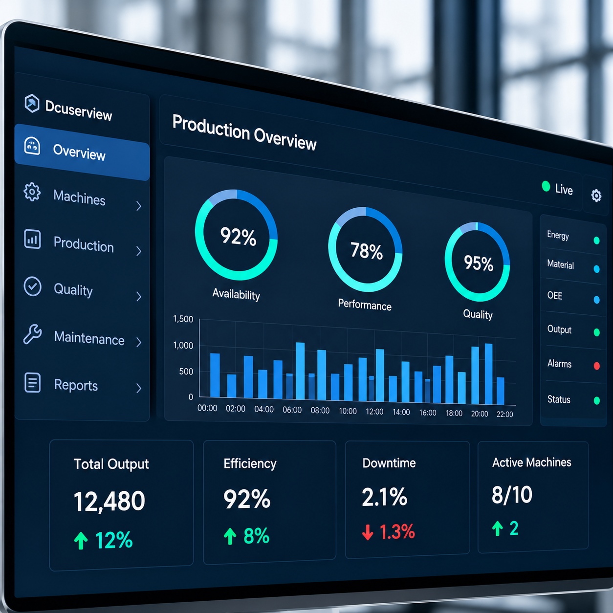 Production intelligence dashboard